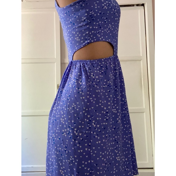 dELiA’s Sleeveless Blue-Violet Heart Print Dress - Picture 4 of 5